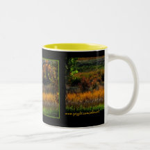 Abstrakt kaffe för höst och Teamugg
