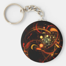 Abstrakt konst Keychain för hjärtslag Nyckel Ring