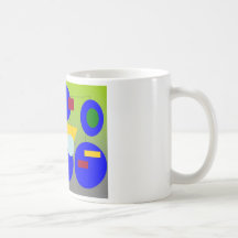 Abstrakt konst - våravslutning kaffe mugg