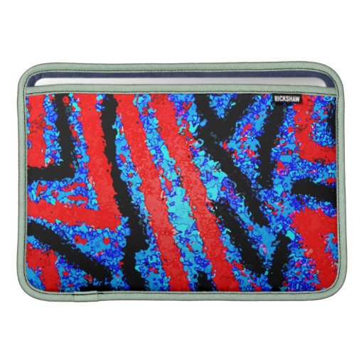 Abstrakt konstblått splittrar MacBook sleeves