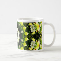 ABSTRAKT KONSTBLOMMOR KAFFE KOPP