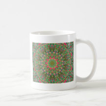ABSTRAKT KONSTBLOMMOR KAFFE MUGG