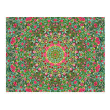 ABSTRAKT KONSTBLOMMOR VYKORT