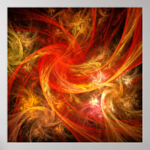 Abstrakt konsttryck för Firestorm Posters