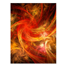 Abstrakt konstvykort för Firestorm
