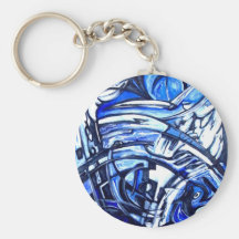 Abstrakt Mechanica Keychain Nyckelring