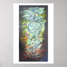 Abstrakt skalle 20x30 print