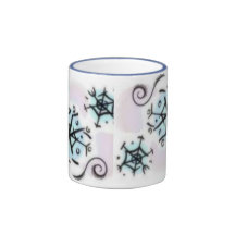Abstrakt snöflingor kaffe koppar