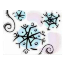 Abstrakt snöflingor vykort
