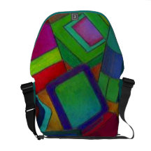 Abstrakt Techie för datordelar messenger bag