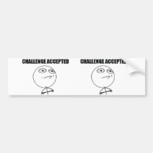 Accepterad utmaning bildekal