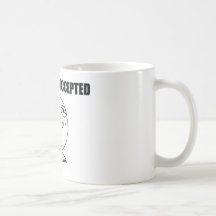 Accepterad utmaning kaffe mugg