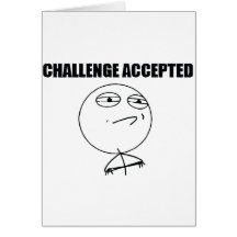 Accepterad utmaning kort