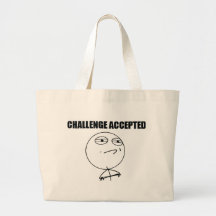 Accepterad utmaning tote bag