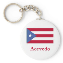 Acevedo Puerto Rican flagga nyckelringar