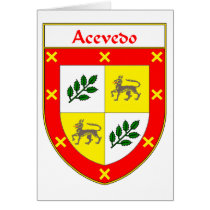 Acevedo vapensköld-/familjvapensköld kort