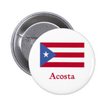 Acosta Puerto Rican flagga knappar