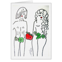 Adam & kväll hälsningskort