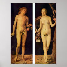 Adam och kväll av Albrecht Durer Posters