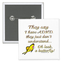 ADHD-fjäril Knappar
