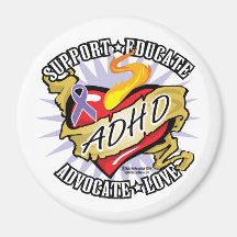 ADHD-klassikerhjärta Kylskåpsnagnet