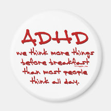 ADHD-tänka mer Magnet För Kylskåp