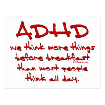 ADHD-tänka mer Vykort