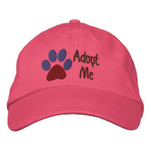 Adoptera mig PawPrint djuradoption Broderad Keps