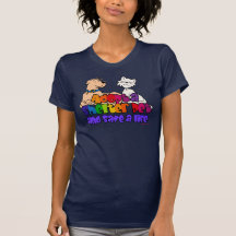 Adoptera skyddhusdjuret (regnbågen) tee