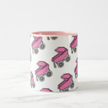 Adorable Cute Carriage Baby Girl Shower Coffee Mug