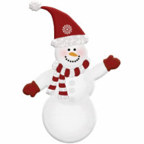 Adorably gullig Snowman Photo Cutout
