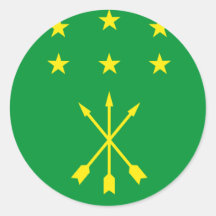 Adygeya Rund Klistermärke