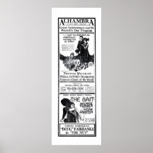 Affisch 1921 för annons för film för hoppHampton v