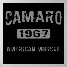 Affisch 1967 för Camaro amerikanmuskel
