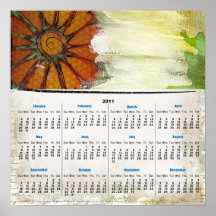 Affisch 2011 för blommaväggkalender