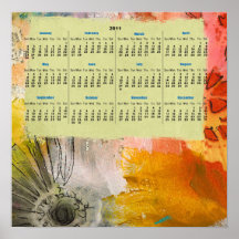 Affisch 2011 för blommaväggkalender