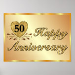 Affisch - 50th årsdag - guld