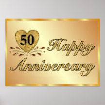 Affisch - 50th årsdag - guld