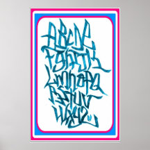 Affisch - alfabet grafitti