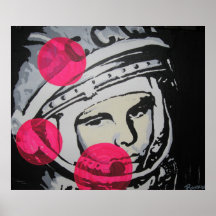 Affisch "för ensam kosmonaut"