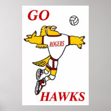 Affisch för GHawk volleybollmaskot