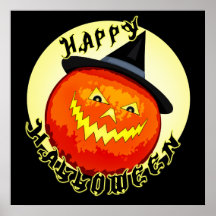 Affisch för konst för Halloween jack o lanternpump