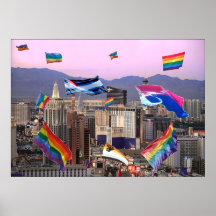 Affisch för Las Vegas prideflaggor