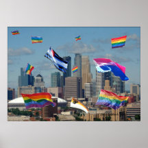 Affisch för Minneapolis prideflaggor