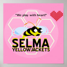 AFFISCH för SELMA YELLOWJACKETS, "som vi leker med