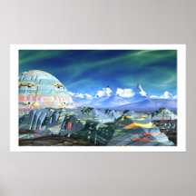 Affisch för stad Sci-Fi