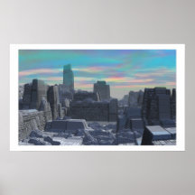 Affisch för stad Sci-Fi