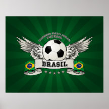 Affisch för supporter för Brasilien fotbolllandsla