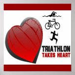 AFFISCH FÖR TRIATHLONTAKESHJÄRTA
