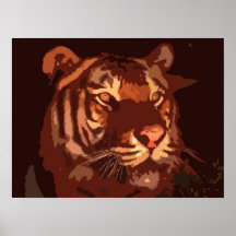 Affisch för tryck för Blacklight tigeransikte